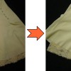 塩素系漂白剤により脱色したスカートの色修正